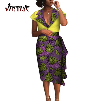 Изготовленное на заказ африканское платье дашики Африканское с красивым жемчугом Длинное платье Bazin Vestidos Dashiki для Рождественской вечеринки WY6773