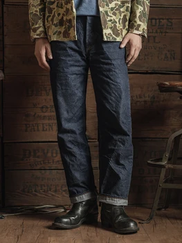Мужские джинсы Bronson 1947 года выпуска, жесткие джинсовые брюки из необработанного материала весом 14,5 унции 47801XX
