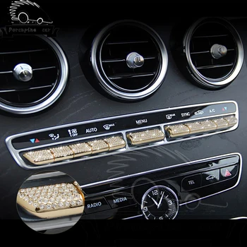 11 шт./компл. Aveo Lova Кнопка переменного тока Аксессуары для Кондиционера Наклейка для Mercedes E Class E300L E200L C Class C200L C180L GLC