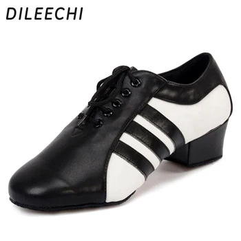 DILEECHI/ новый стиль, мужские туфли для латиноамериканских танцев из натуральной кожи, черные мужские туфли для бальных танцев, удобная обувь для вечеринок