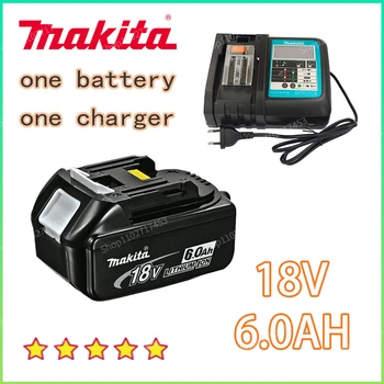 Makita 100% Оригинальный 18V 6.0Ah Со Светодиодной литий-ионной Сменной Батареей BL1850 BL1860B BL1860 Makita Аккумуляторная Батарея для электроинструмента