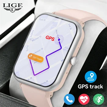 LIGE 2023 Новые Женские Смарт-часы 1,81 дюйма Bluetooth Call GPS Спортивный Монитор содержания кислорода в крови Водонепроницаемые Мужские Смарт-часы Для IOS Android