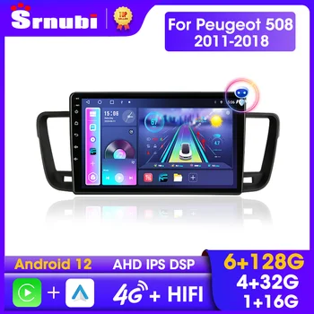 Srnubi Android 12 для Для Peugeot 508 508SW 2011-2018 Автомобильный Радио Мультимедийный Плеер 2 Din Carplay Авто Стерео GPS DVD головное устройство