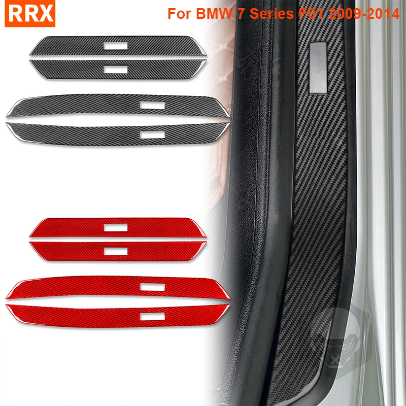 Декоративная полоса на пороге, наклейка из настоящего углеродного волокна, накладка для BMW 7 серии F01 2009-2014, Аксессуары для интерьера автомобиля Изображение 0