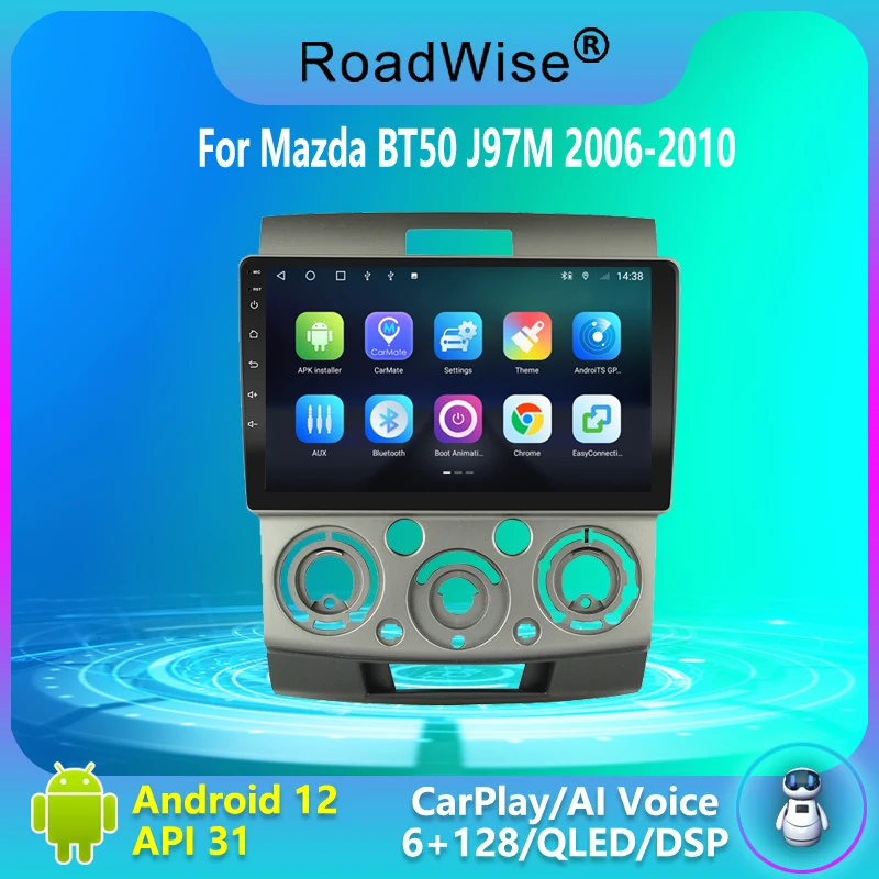 Дорожный 2 din Android Автомобильный Радиоприемник Мультимедийный Carplay Для Mazda BT50 J97M 2006 2007 2008 2009 2010 4G Wifi DVD GPS 2din Авторадио Изображение 0